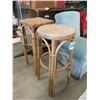 Image 1 : Two 28" Tiki Bar Stools