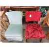 Image 1 : 2 Vintage Upholstered Side Chairs