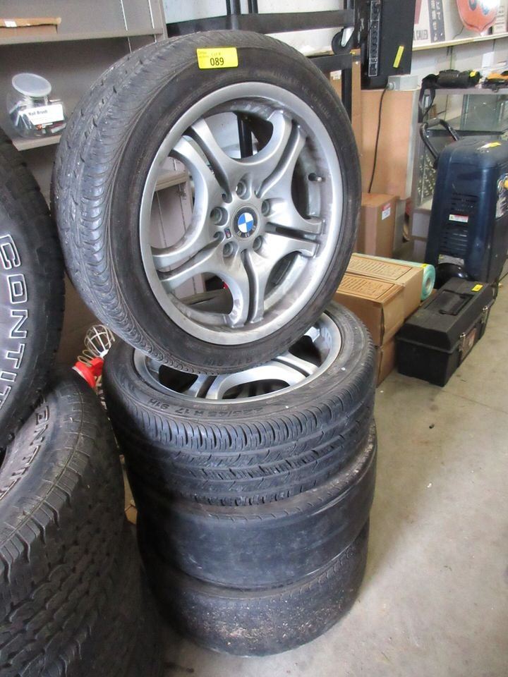 Set 4 Continental 225/45/R17 Tires on BMW Rims