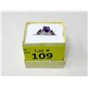 Image 2 : Amethyst & Diamond Sterling Silver Dinner Ring