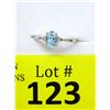 Image 2 : Blue Topaz & Diamond Sterling Silver Ring