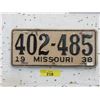 Image 1 : Rare USA 1938 Missouri License Plate