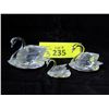 Image 1 : Set of 3 Swarovski Crystal Swans
