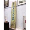 Image 1 : 5 Foot Tall Wood "Fudge" Sign - 6" wide