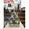Image 1 : 3 Hurricane Candle Holders & 4 Sign Holders