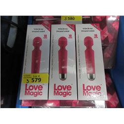 3 New Love Magic Vibrator/Massagers - Pink