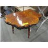 Image 1 : Burl Top Corner Table - 17" x 22" x 19" tall