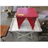 Image 1 : Folding Tray Top End Table & Rustic Red Stool