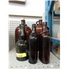 Image 1 : 5 Brown Glass Bottles & Jugs