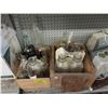 Image 1 : 2 Wood Boxes of Assorted Glass Bottles