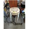 Image 1 : 2 Chairs & 3 Metal Stools