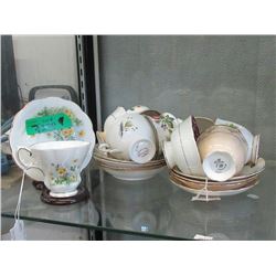 10 English Bone China Teacup Sets