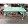 Image 1 : One Drawer Green Painted Wood Desk