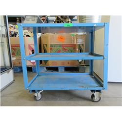 3 Tier Metal Rolling Cart - 18" x 32" x 32" Tall