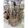 Image 1 : Wood Barrel Full of Garden Tools