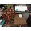 Image 1 : Desk Lamp, Wine Rack & Wicker Basket