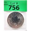 Image 1 : 1 Oz .9999 Fine Silver 2019 Canada Maple Leaf Coin