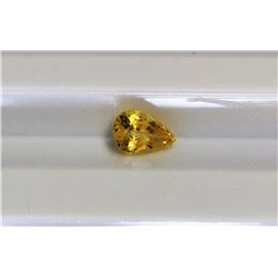 0.73ct Pear Shape Yellow Sapphire Dimension 6.3x4.2x3.4