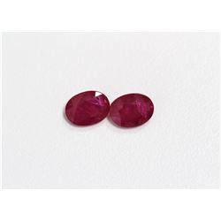2.96ct Oval Shape Match Pair Ruby Dimension 6.1x8x3.4