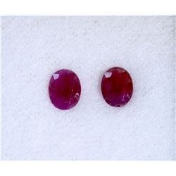2.00ct Oval Shape Ruby Match Pair Dimension 7x5