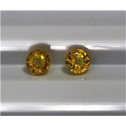 1.28ct Round Shape Yellow Sapphire Dimension 4.8x2.8