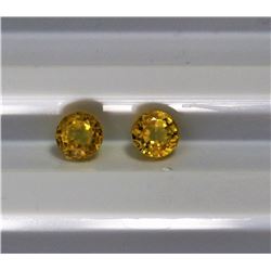 1.32ct Round Shape Yellow Sapphire Dimension 4.8x3.1