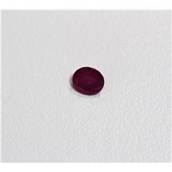 0.77ct Round Shape Ruby Dimension 5.5x3.5