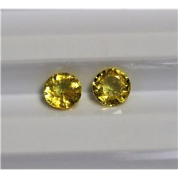 0.54ct Round Shape Yellow Sapphire Dimension 3.8x2.2