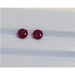 1.71ct Round Shape Match Pair Ruby Dimension 5.2x3.5