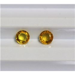 1.51ct Round Shape Yellow Sapphire Dimension 5.2x3.8