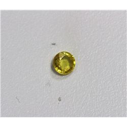 0.84ct Round Shape  Yellow Sapphire Dimension5.6x2.8