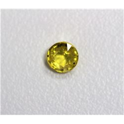 0.66ct Round Shape  Yellow Sapphire Dimension 4.8x3