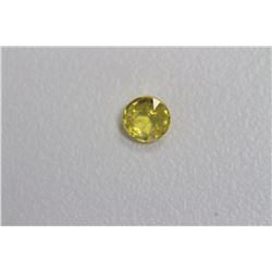0.63ct Round Shape  Yellow Sapphire Dimension 4.7x3