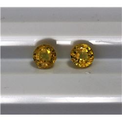 1.46ct Round Shape Yellow Sapphire Dimension 4.8x4