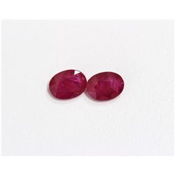 3.38ct  Round Shape match Pair Ruby Dimension8x6.1x3.7