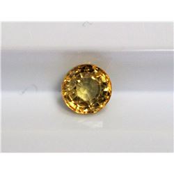 0.84ct Round Shape  Yellow Sapphire Dimension 5.6x2.8