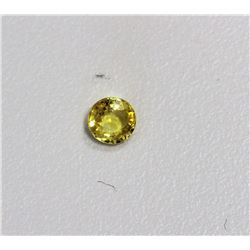 0.86ct Round Shape  Yellow Sapphire Dimension5.4x3.3