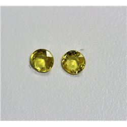 1.43ct Round Shape Yellow Sapphire Dimension 5.1x3.1