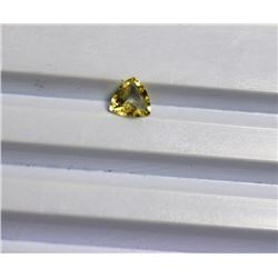 0.85ct Trillion cut yellow sapphire Dimension 6.1x6x3