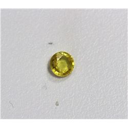 0.88ct Round Shape  Yellow Sapphire Dimension5.6x3