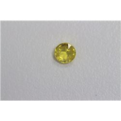 0.53ct Round Shape  Yellow Sapphire Dimension 4.9x2.4