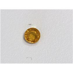 0.66ct Round Shape  Yellow Sapphire Dimension5.1x2.8