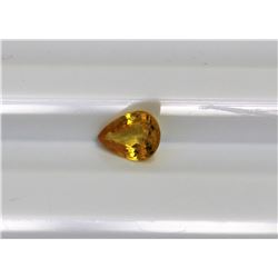 0.88ct Pear Shape Yellow Sapphire Dimension 7x5.1x3