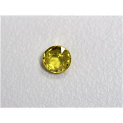 0.74ct Round Shape  Yellow Sapphire Dimension 4.9x3.1