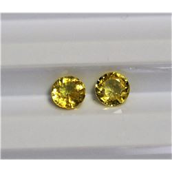 1.76ct Round Shape Yellow Sapphire Dimension 5.5x3.6