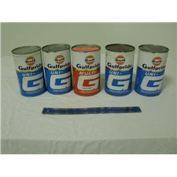 5 Gulf OilCans