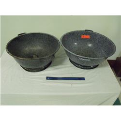 2 Enamel Bread Pans