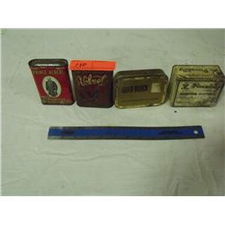 4 Tobacco Tins
