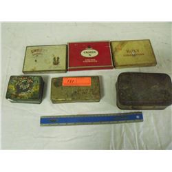 6 Tobacco Tins