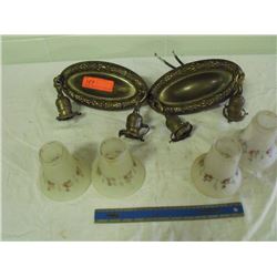 2 Brass Light Fixtures